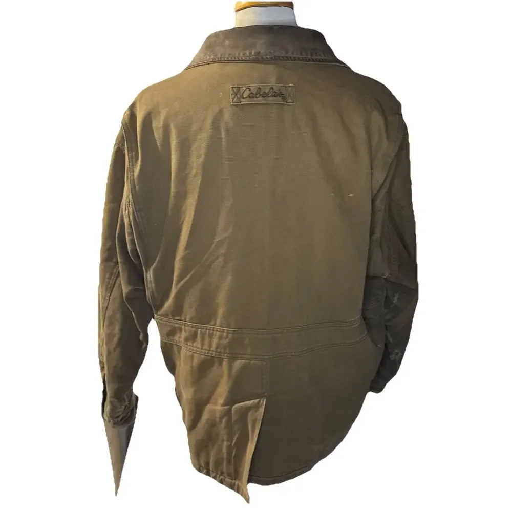 Size XL - Men’s Cabela's Jacket - Canvas Leather Collar